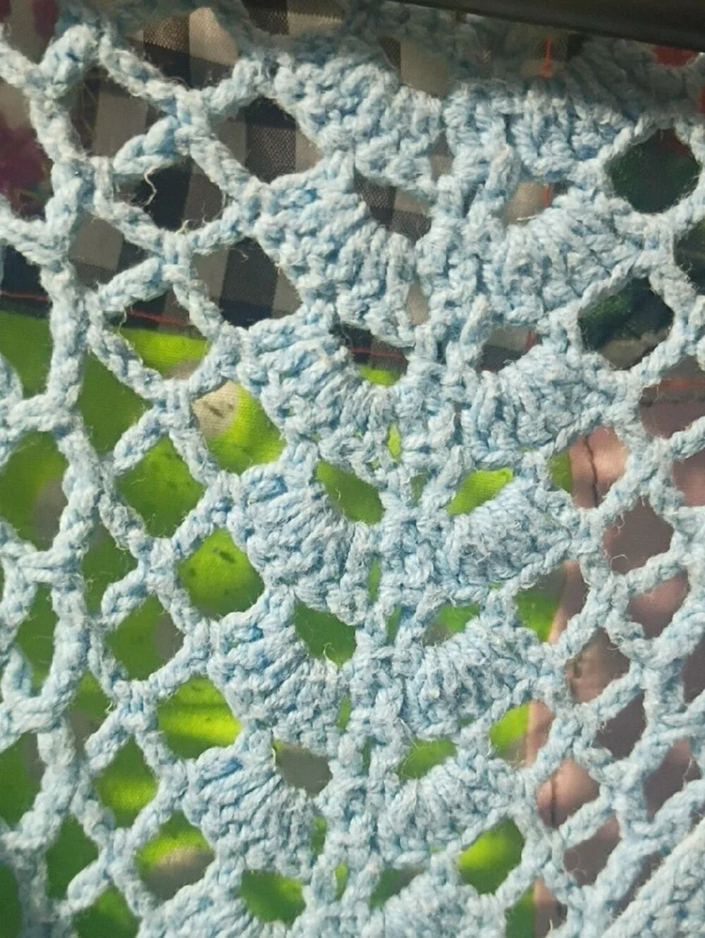 Sigrid Olsen Light Blue Crochet V-Neck Cardigan